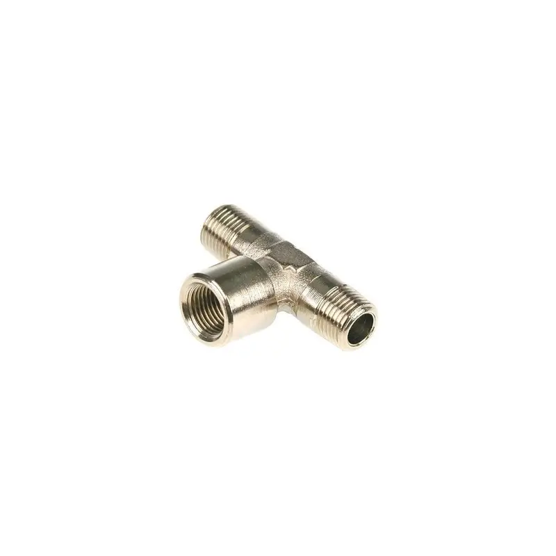 1/8-Inch Brass Tee Fitting – M/M/F Thread Configuration 1