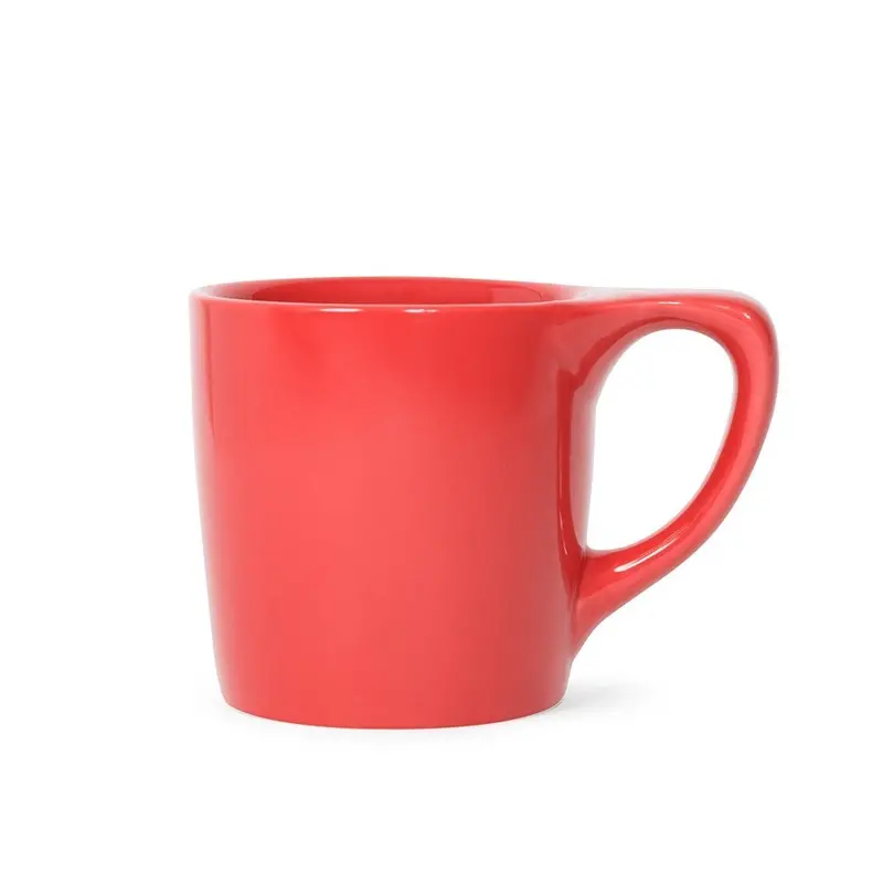 10Oz Lino Diner Ceramic Coffee Mug – Rhubarb Red 1