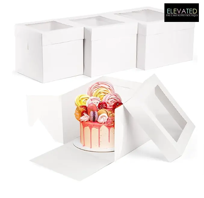 12-Inch Tall Clear-Window Cake Box With Lid 1