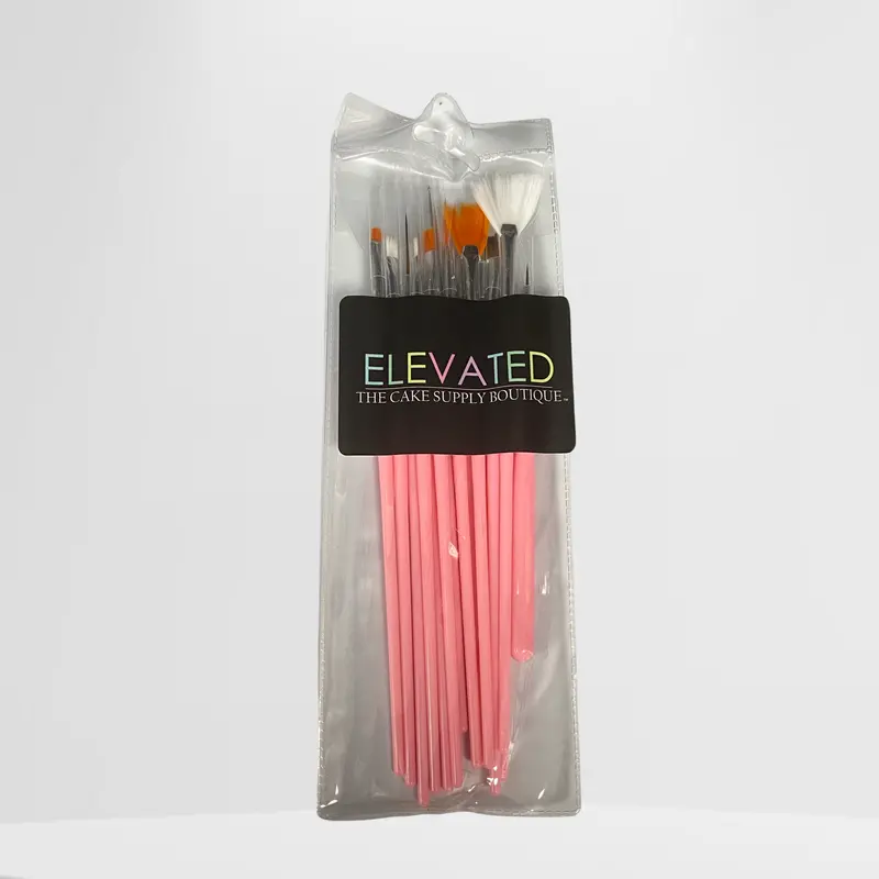 15-Piece Soft-Tip Pink Pastry Paintbrush Set 1