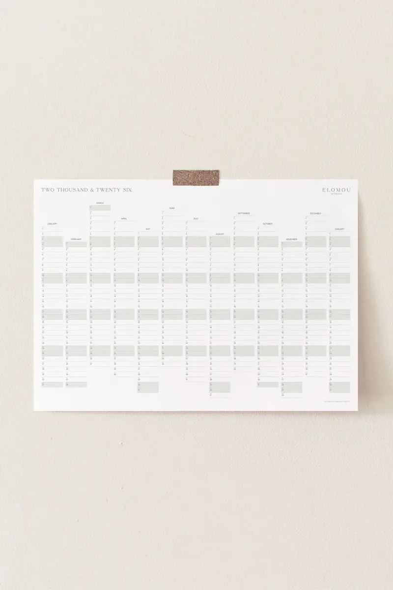 2026 13-Month Wall Calendar – A1 Size Pdf Download (January–December + Bonus Month) 1