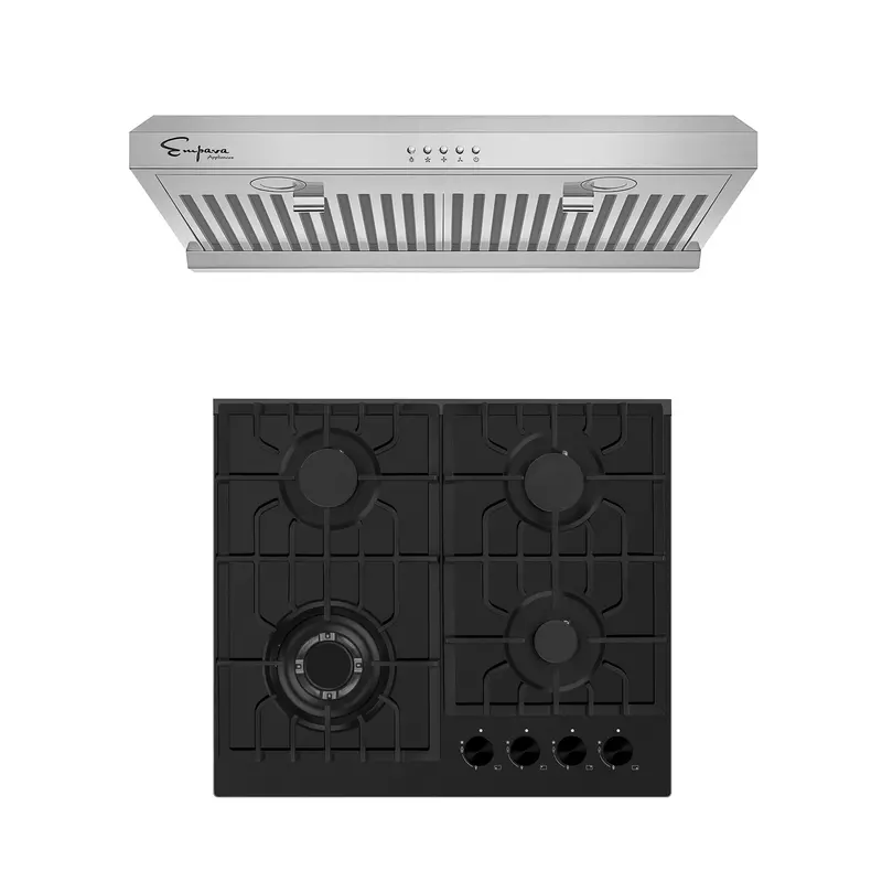 24" Gas Cooktop & 30" Range Hood Pair – Model 24Gc28 + 30Rh08 1