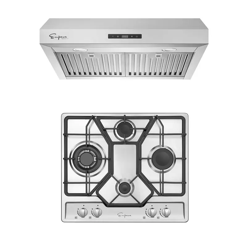 24" Gas Cooktop And 30" Range Hood Pair – Model 24Gc4B67A + 30Rh07 1
