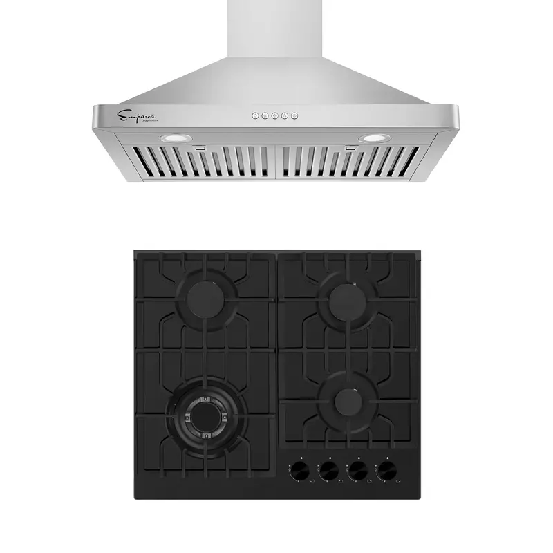 24" Gas Cooktop With 30" Range Hood – Model 24Gc28 + 30Rh05 1