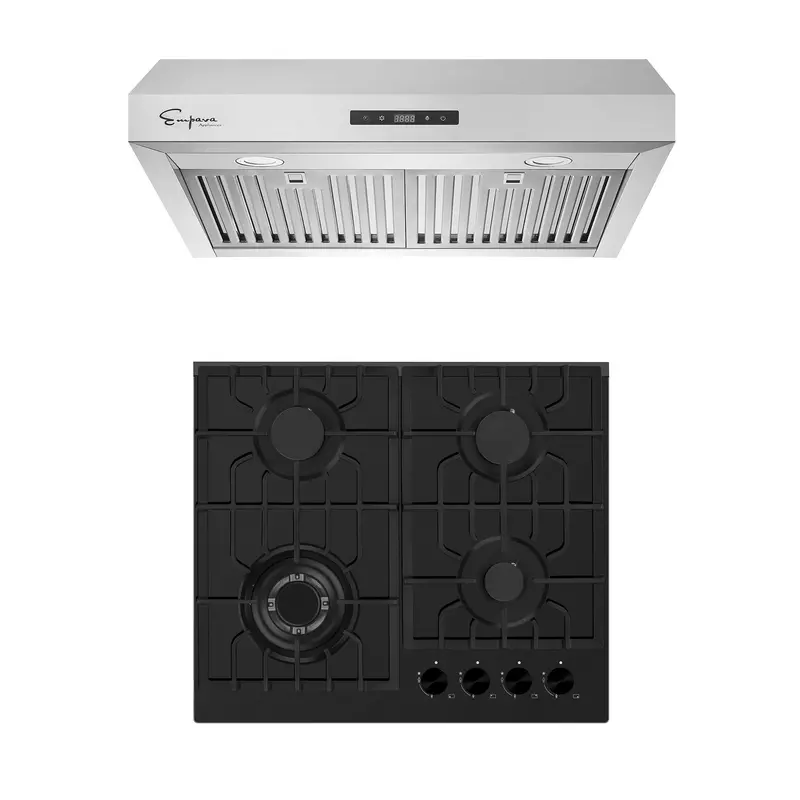24" Gas Cooktop With 30" Range Hood – Model 24Gc28 + 30Rh07 1