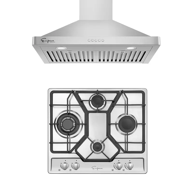 24" Gas Cooktop With 30" Range Hood – Model 24Gc4B67A + 30Rh05 1