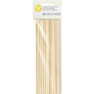 24-Pack 8-Inch Bamboo Support Rods For Tiered Cakes 1