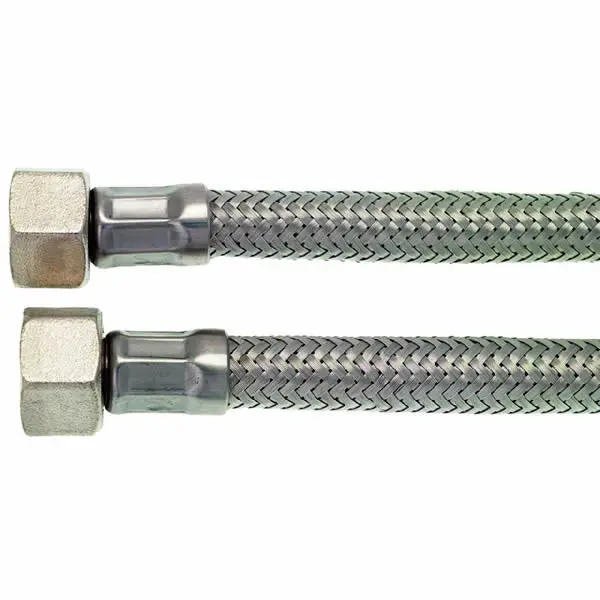 3/8" Female-To-Female Flexible Braided Hose – 50 Cm (19.6 In) Length 1