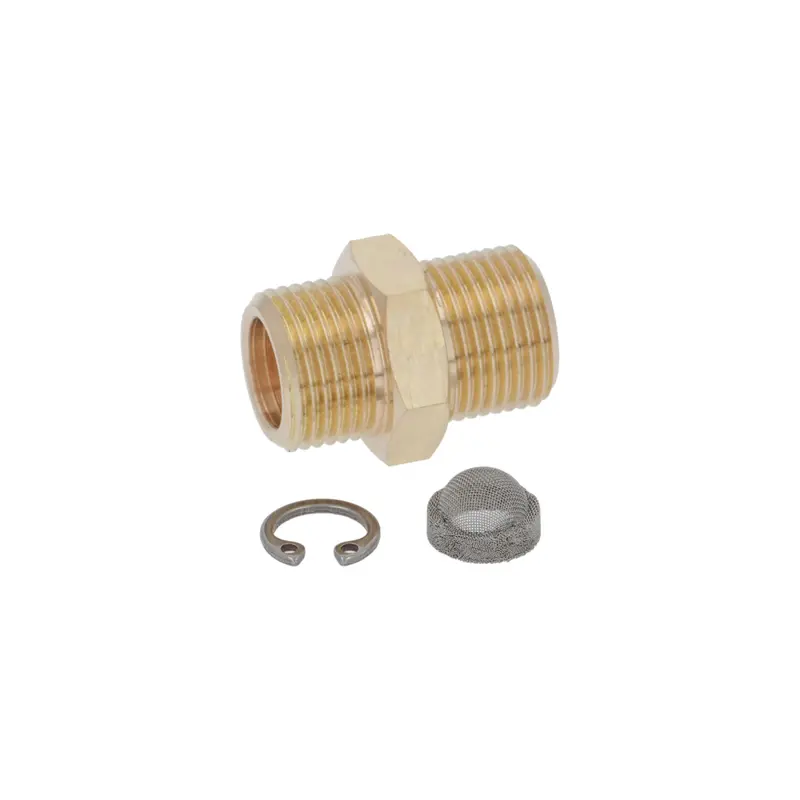 3/8" Male Bsp Dual-Thread Fitting With Integrated Filter Screen 1