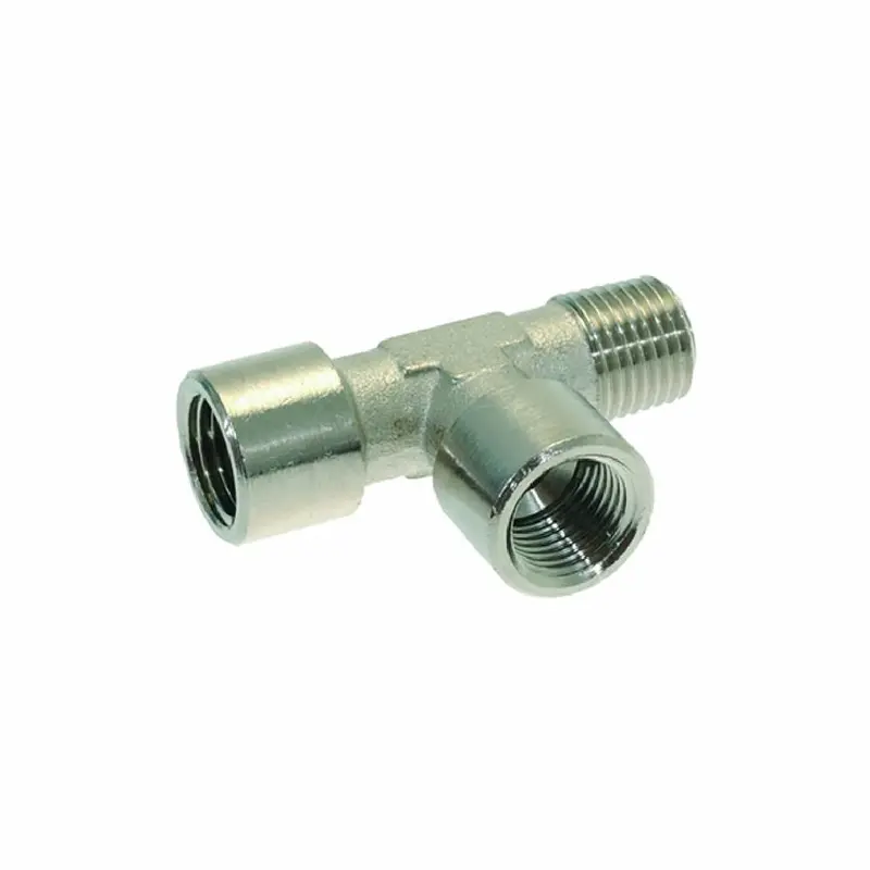 3/8" Male × Dual 3/8" Female Brass Tee Fitting 1