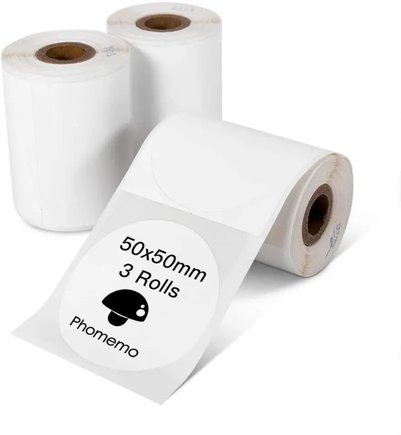 3-Pack White Circular Thermal Paper Rolls 1
