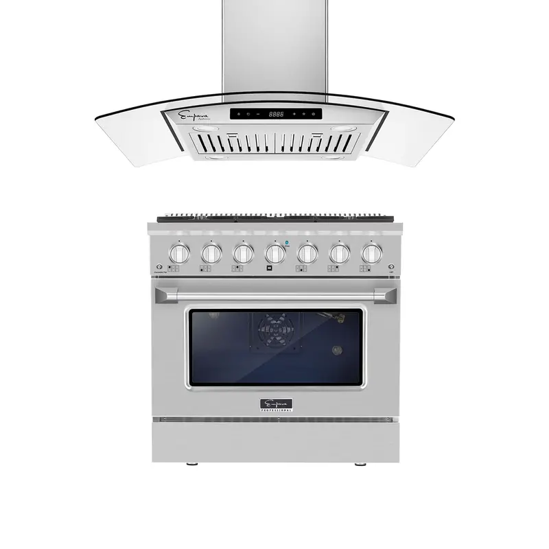 36" Gas Range With 36" Range Hood – Model 36Gr08 + 36Rh09 1