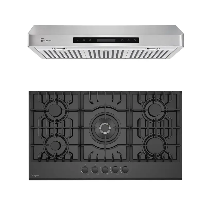 36-Inch Gas Cooktop And Range Hood Bundle – Model 36Gc27 + 36Rh14 1