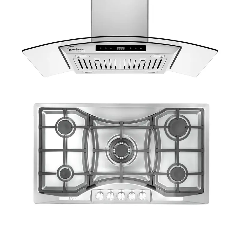 36-Inch Gas Cooktop And Range Hood Set – Model 36Gc24 + 36Rh09 1