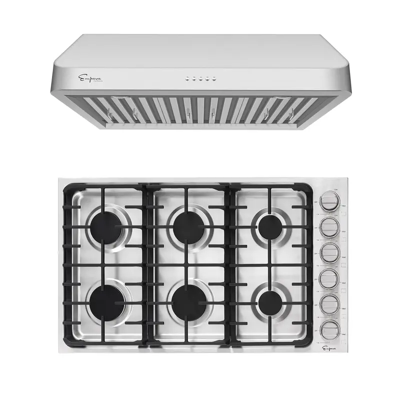 36-Inch Gas Cooktop & Range Hood Combination – Model 36Gc34 + 36Rh02 1