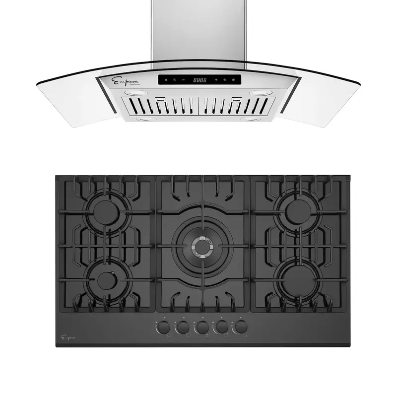 36-Inch Gas Cooktop With Compatible Range Hood – Model 36Gc27 + 36Rh09 1