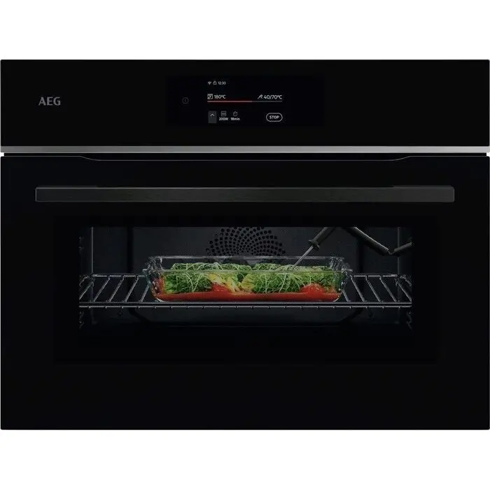 Aeg Tk8Nk721B 8000 Series Black Compact Microwave Combo Oven – Meal Assist Integration 1