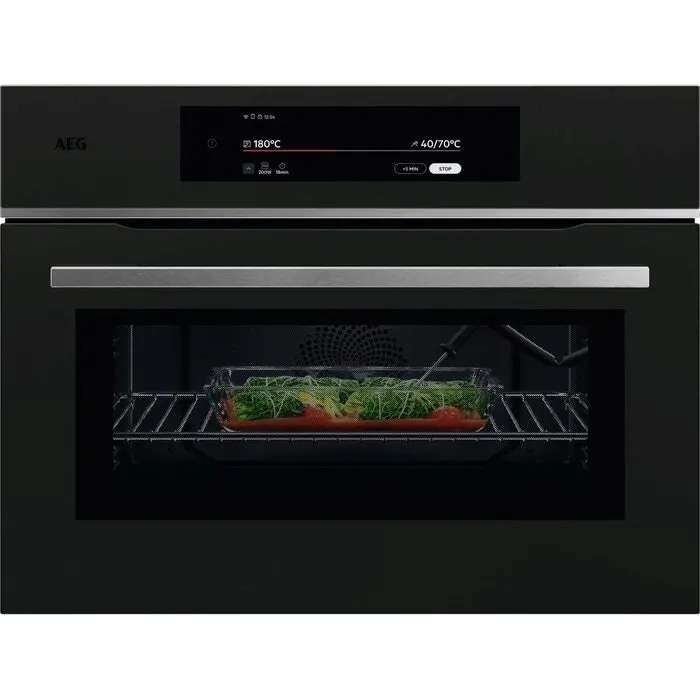 Aeg Tk9Nk821T 9000 Series Black Compact Microwave Combination Oven – Advanced Sensor Cooking 1