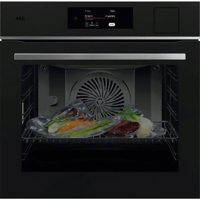 Aeg Tp8Sb731At 8000 Series Black Built-In Single Oven – Touch Interface, Titanium Finish Accents 1