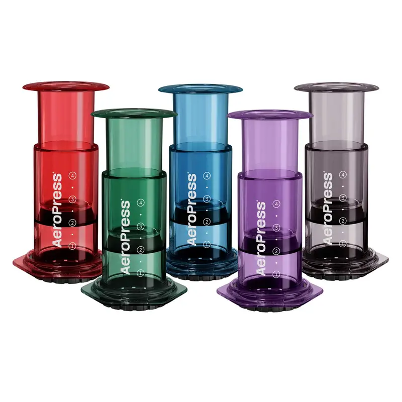 Aeropress Clear Coffee Maker – 5-Color Variety Pack 1