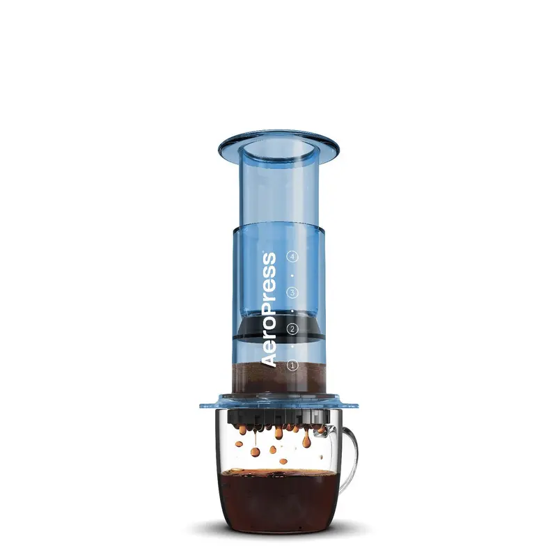 Aeropress Clear Coffee Maker In Blue 1
