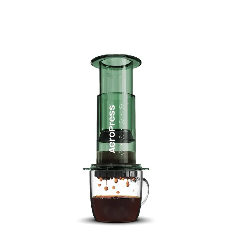 Aeropress Clear Coffee Maker In Green 1