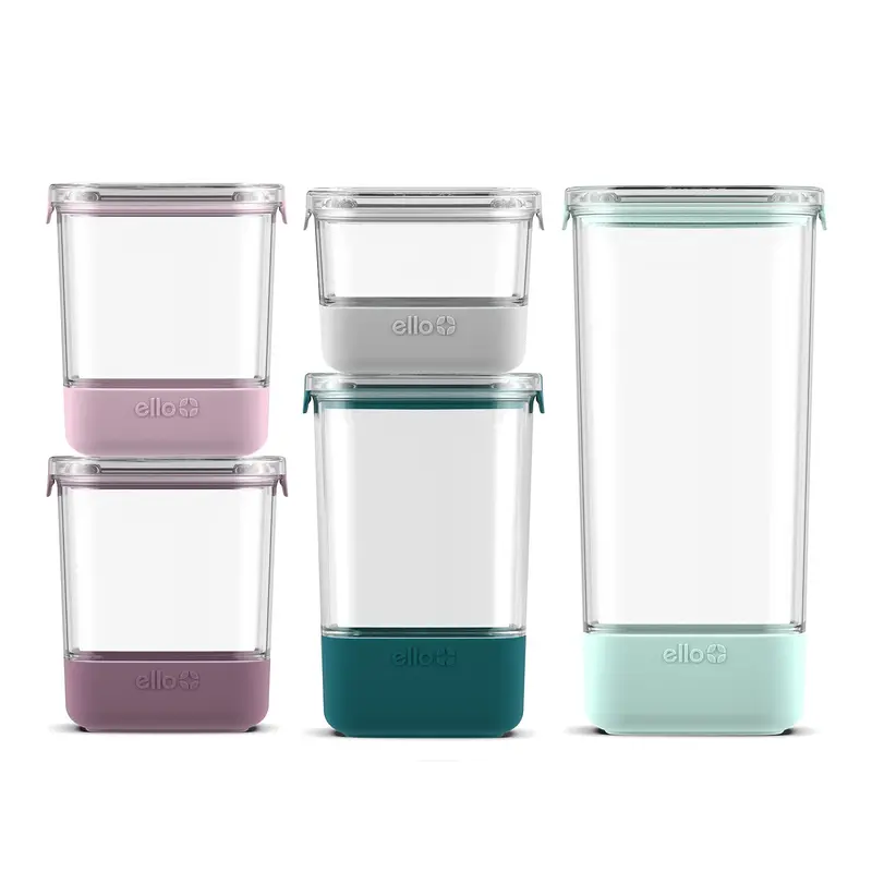 Airtight Plastic Food Storage Canisters (5-Piece Set) 1