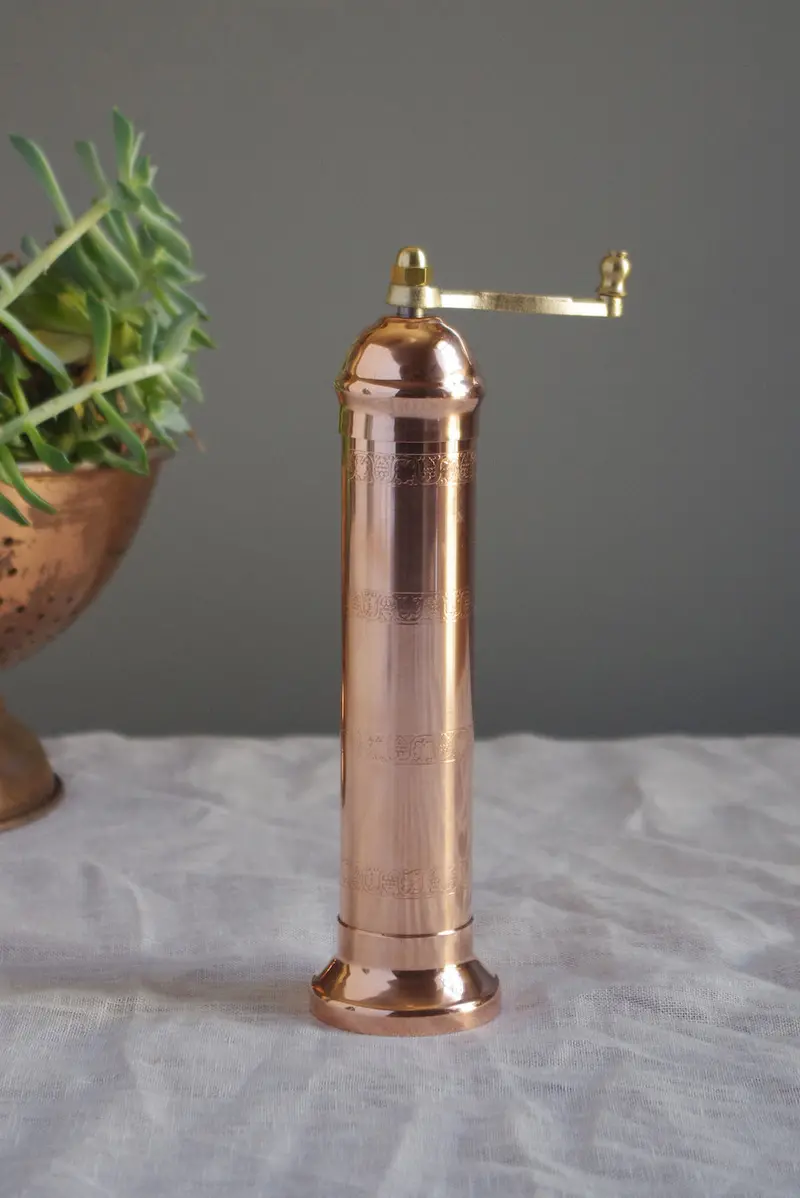 Alexander 230 Mm Handcrafted Copper Salt Mill – Model No.409 By The Brass Pepper Mill Co. 1