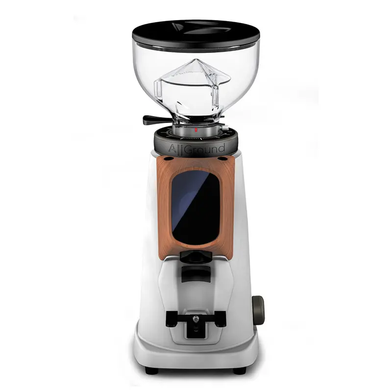 Allground Sense All-Purpose Home Coffee Grinder – White With Walnut Handle 1