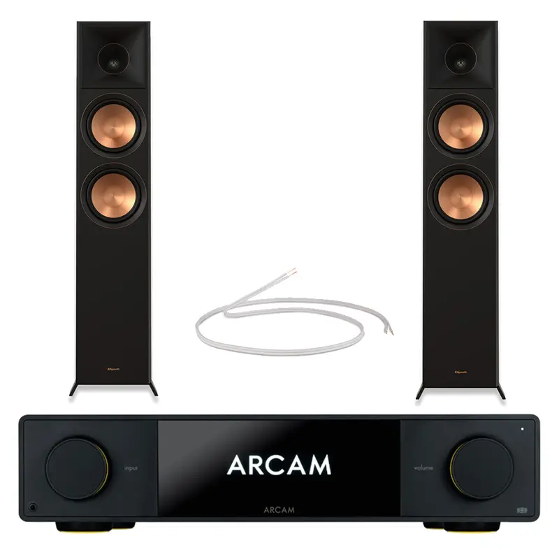 Arcam Radia Sa35 Streaming Amp & Klipsch Rp-6000F Ii Speakers – Black Hi-Fi System 1