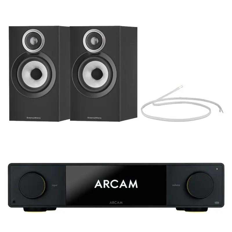 Arcam Radia Sa35 Streaming Amplifier + Bowers & Wilkins 607 S3 Bookshelf Speakers – Black Hi-Fi Setup 1