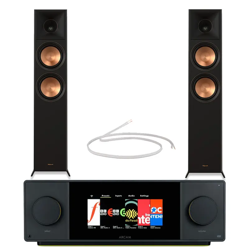 Arcam Radia Sa45 Streaming Amp & Klipsch Rp-6000F Ii Speakers – Black Hi-Fi Bundle 1