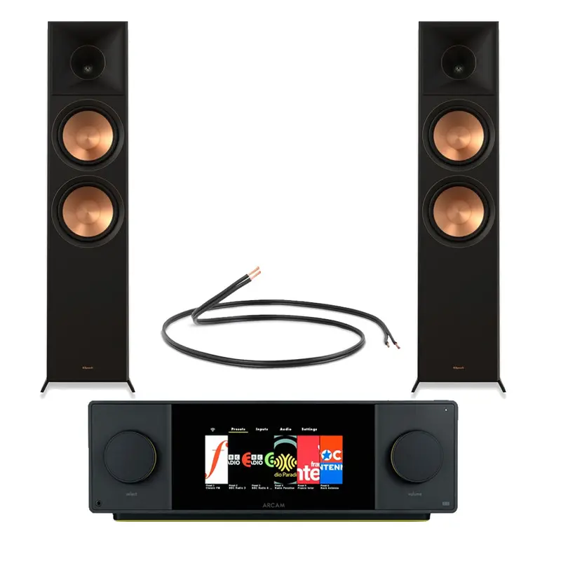 Arcam Sa45 Streaming Amplifier + Klipsch Rp-8000F Ii Floorstanding Speaker Package (Black) 1