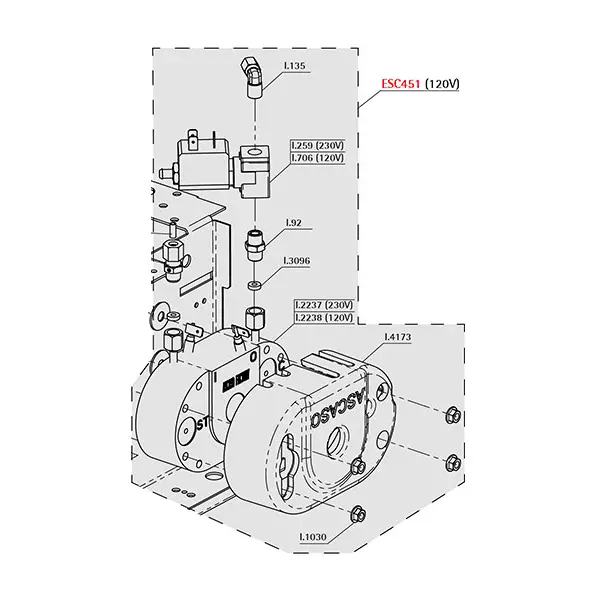 Ascaso 2007 Steel Duo Pid Thermoblock Assembly – 110V Steam Function Module 1