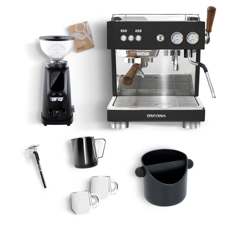 Ascaso Baby T + Allground Espresso Machine Kit – Black/Black 1