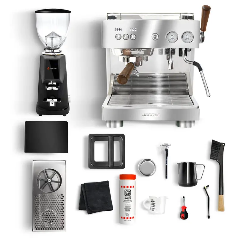 Ascaso Baby T + F4 Evo Coffee Cart Kit – Inox/Black 1