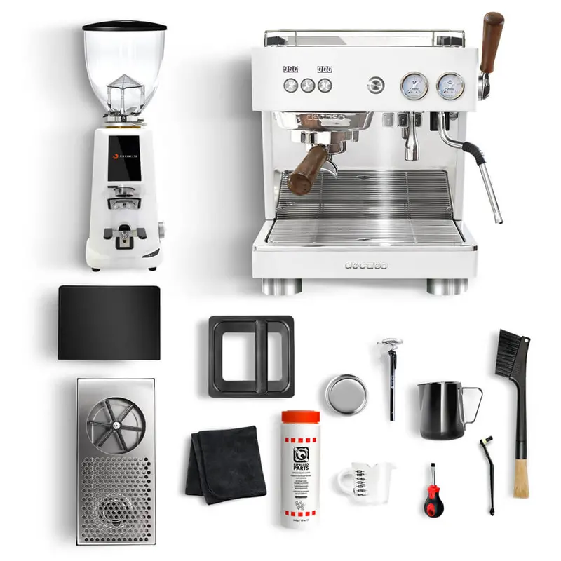Ascaso Baby T + F4 Evo Coffee Cart Kit – White/White 1