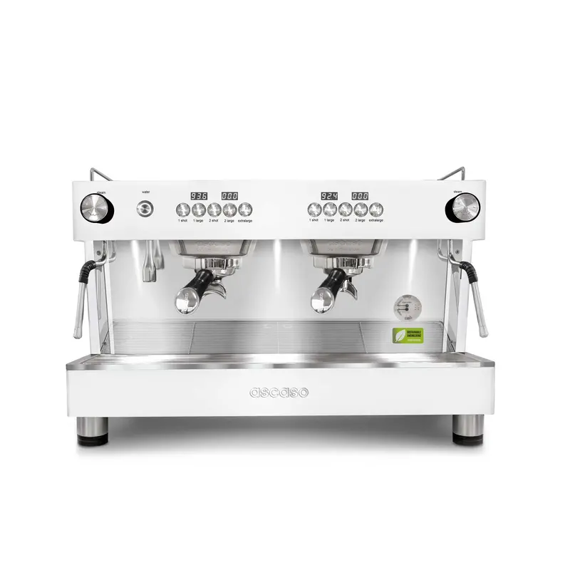 Ascaso Barista T One Dual-Group Automatic Espresso Machine – Pure White 1