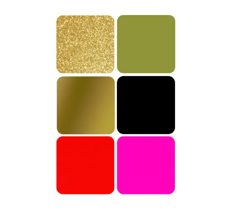 Assorted Heat Transfer Vinyl Fabric Sheets Combo 1