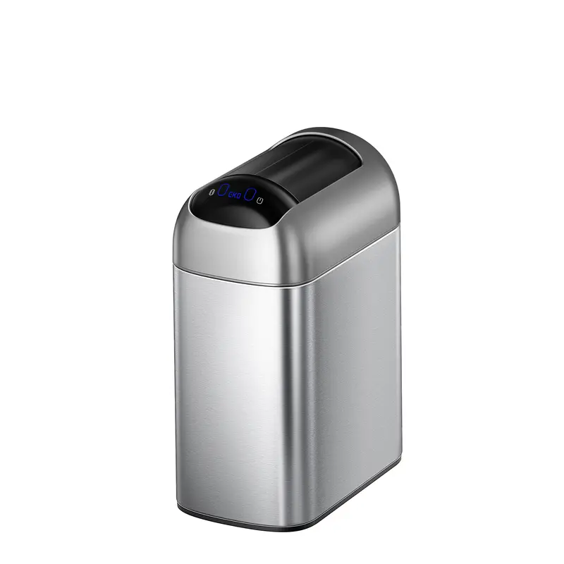Astro Slim Touchless Sensor Trash Can – 10L (2.6 Gal), Butterfly Lid, Matte Stainless Steel 1