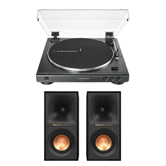 Audio-Technica Atlp60X Automatic Turntable + Klipsch R-40Pm Speaker Bundle 1
