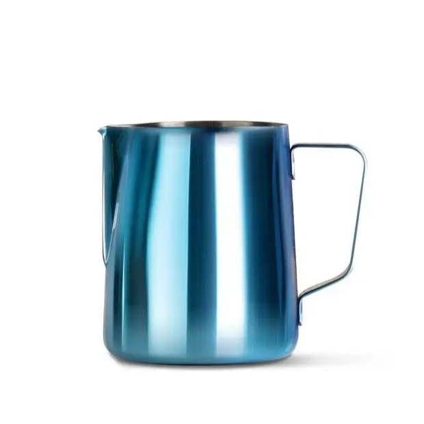 Barista Basics 20Oz Blue Milk Frothing Pitcher – Ergonomic Design 1