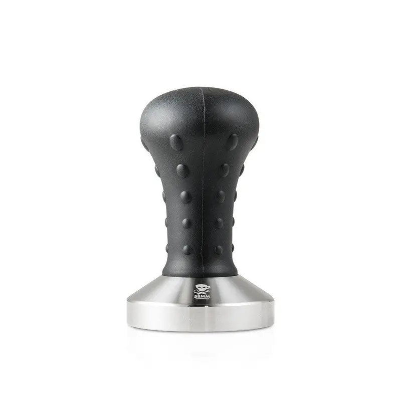 Barista Basics 58Mm Flat Espresso Tamper With Grip-Dot Black Handle 1