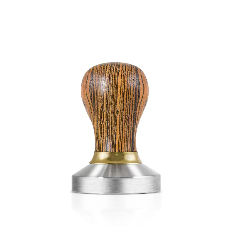 Barista Basics Design 5 Bocote Wood Espresso Tamper – 58 Mm Flat Base 1