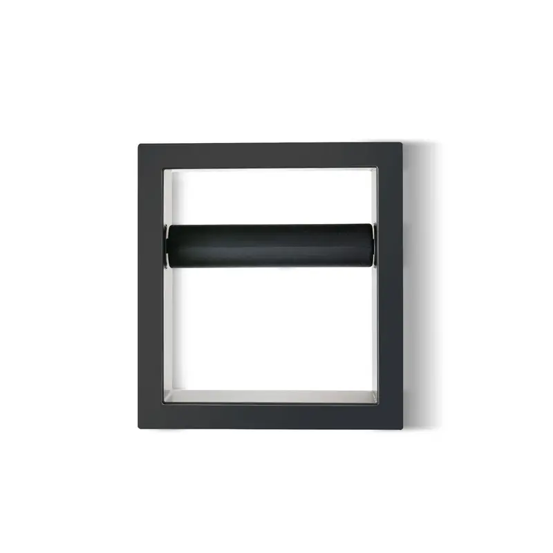 Barista Basics Open-Bottom Knockbox – Black Stainless Steel, 6"×7"×4" 1