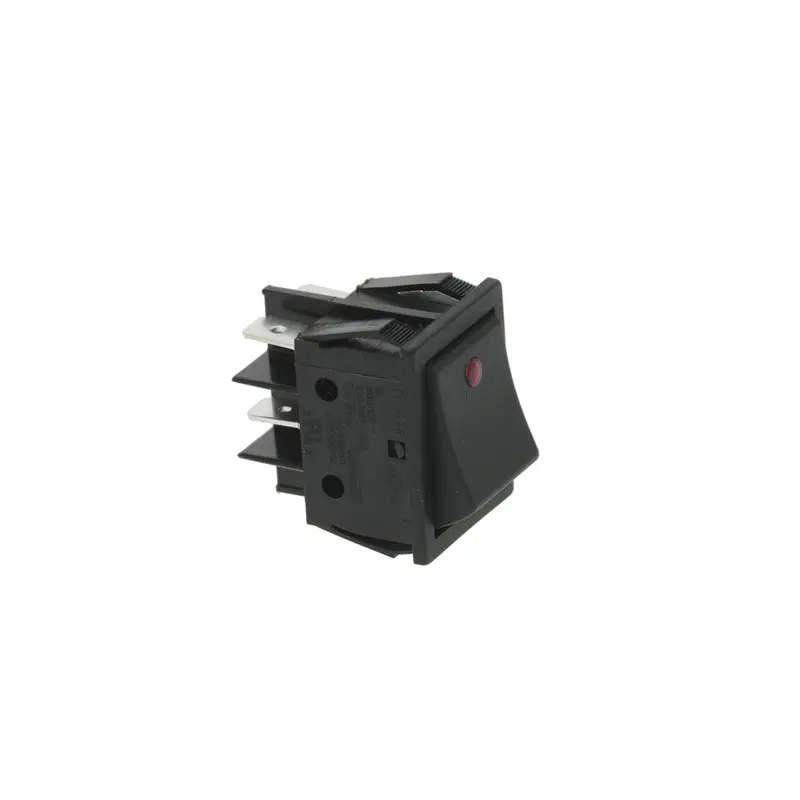 Black Illuminated Two-Pole Rocker Switch – On/Off With Integrated Light 1