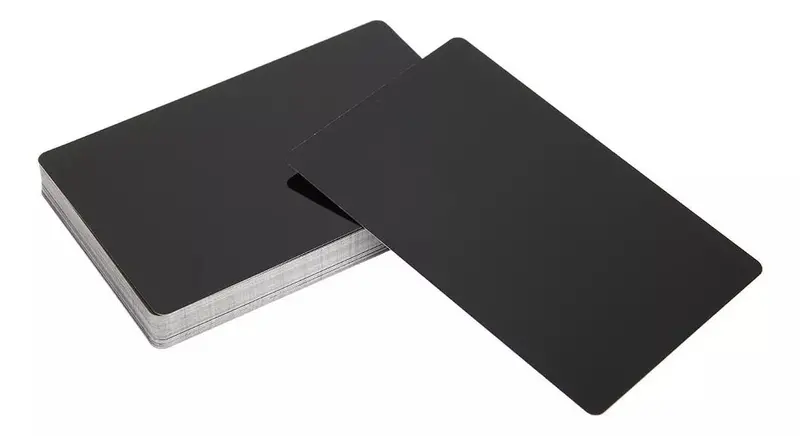 Black Metallic Laser-Engraved Business Card 1