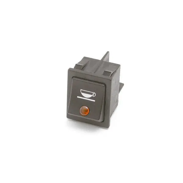 Black Rocker Brew Switch — Illuminated Orange Led + Coffee Symbol 1