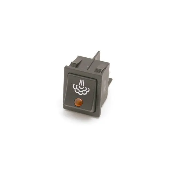 Black Rocker Steam Switch — Illuminated Orange Led + Steam Symbol 1