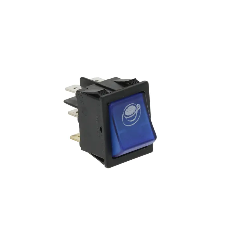 Blue Illuminated Two-Pole Rocker Switch (Spdt) 1